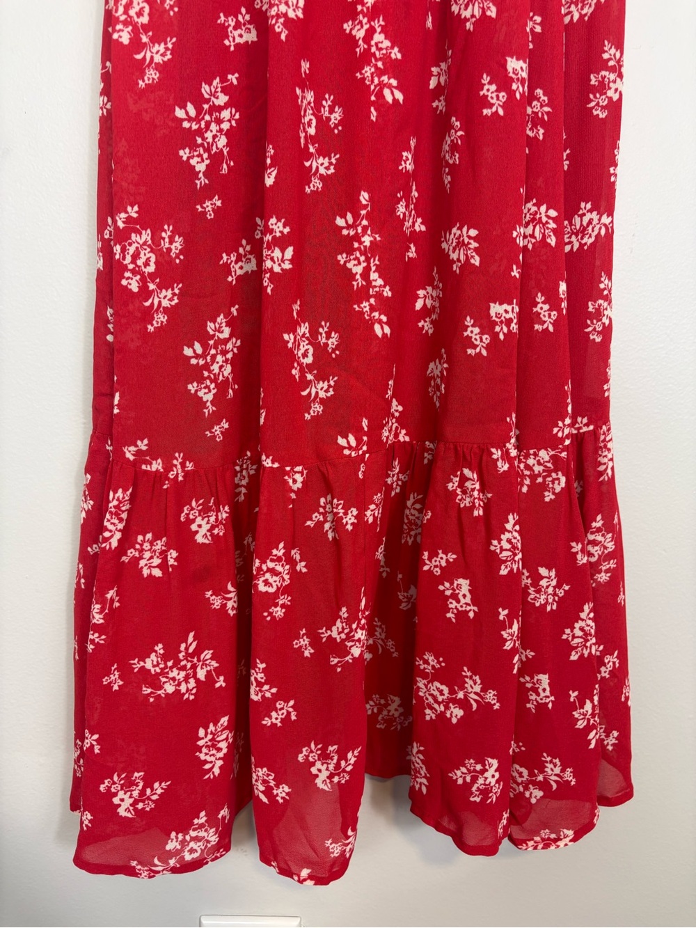 New Reformation Hannah Summer Dress Size 4 Floral Red - Picture 12 of 12